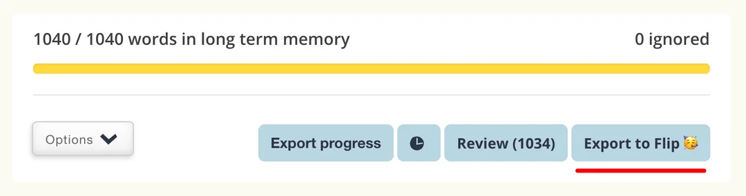 Memrise to Flip extension